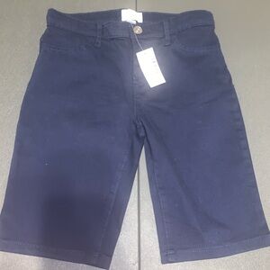 Navy Blue Flat Front Girl’s Shorts